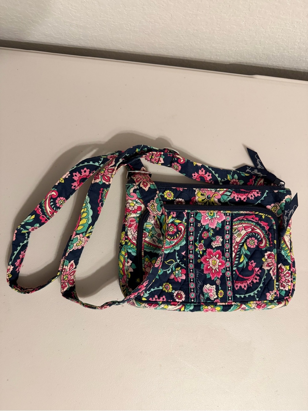 Vera Bradley Navy Floral Crossbody Bag